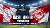 Hasil Pertandingan Bola AJAX AMSTERDAM VS OLYMPIACOS Dengan Skor 1 - 2  Berhasil di Menangkan Oleh Olympiacos